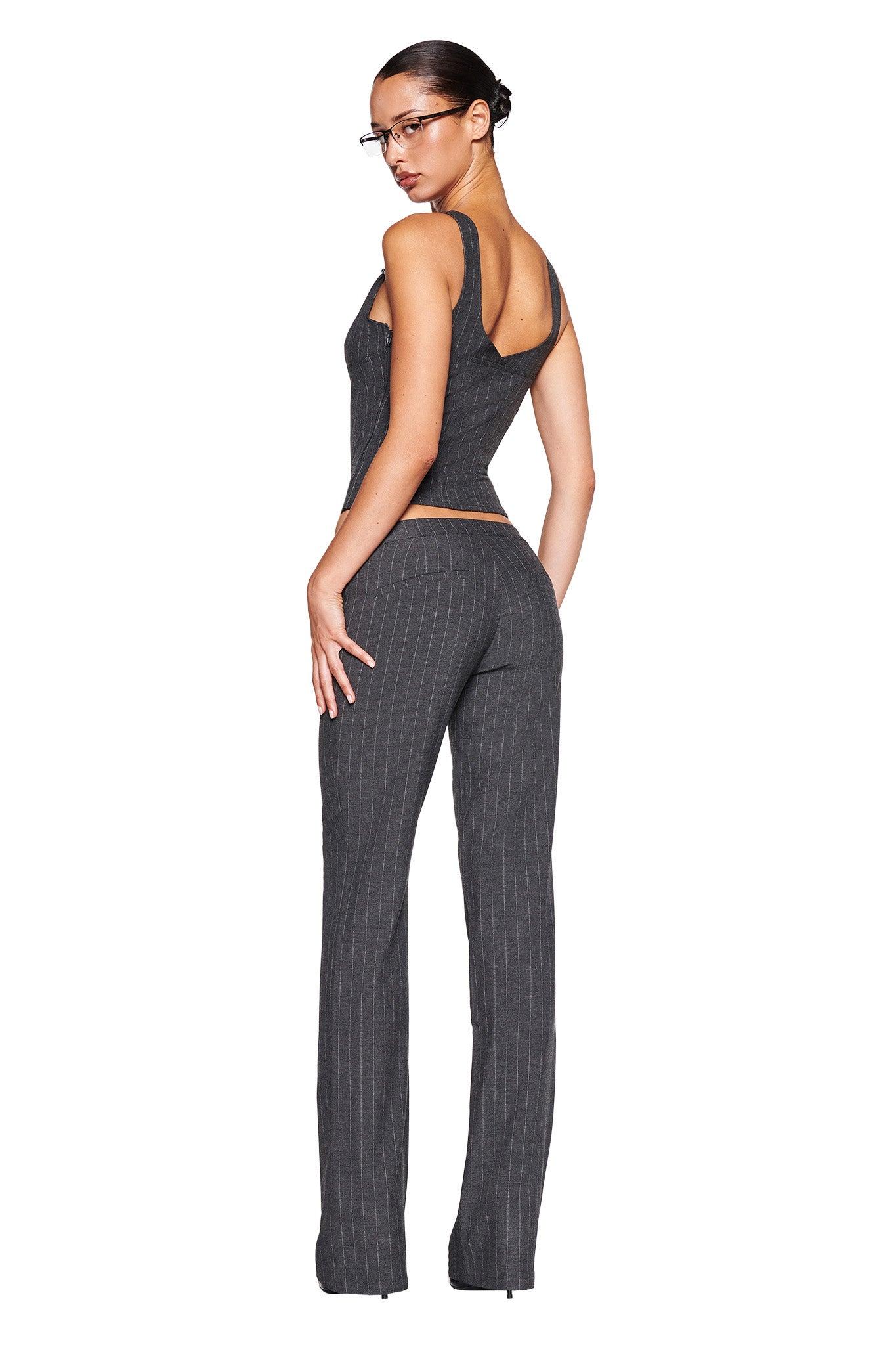 MARRION PANT - GREY : PINSTRIPE Product Image