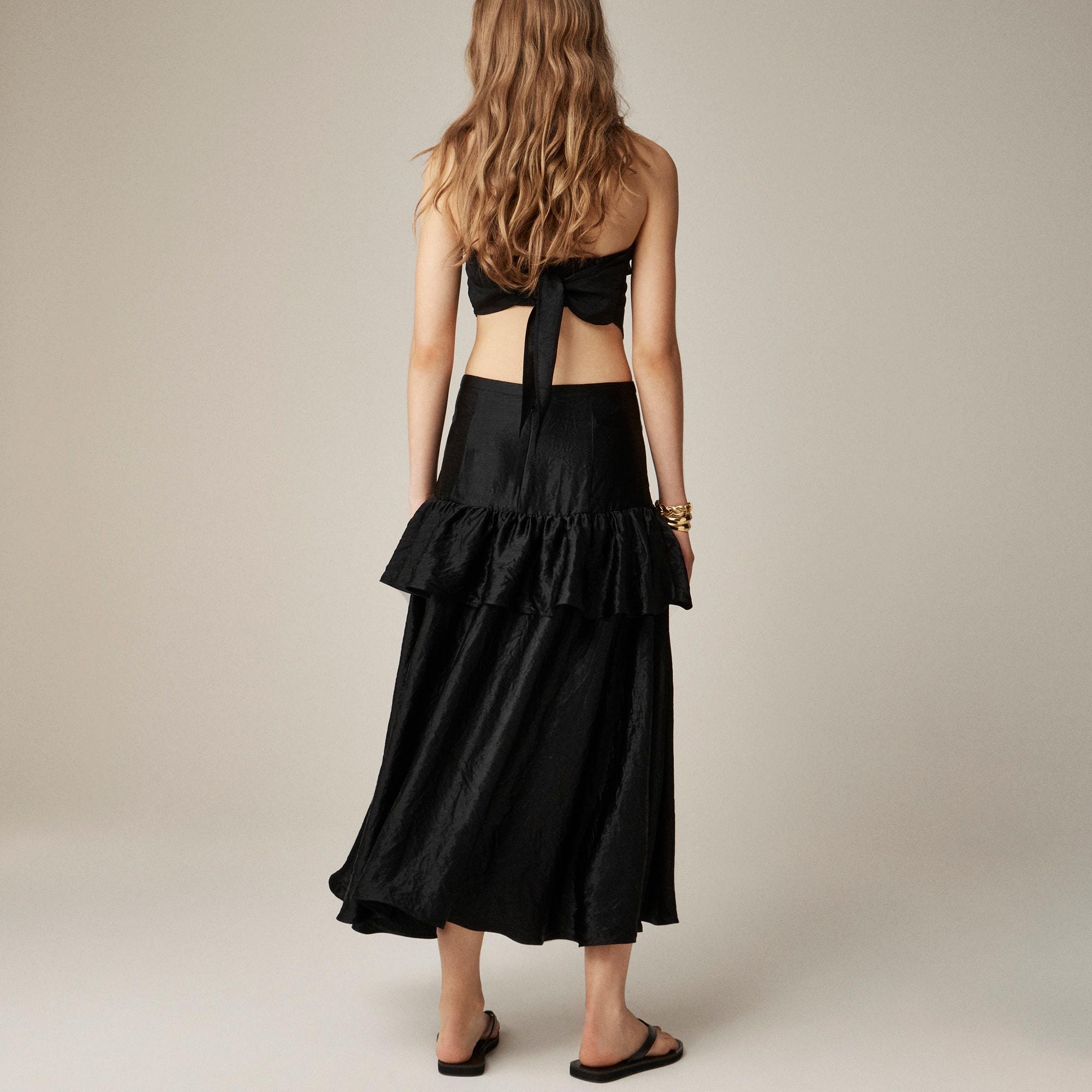 Collection ruffle-tier midi skirt Product Image