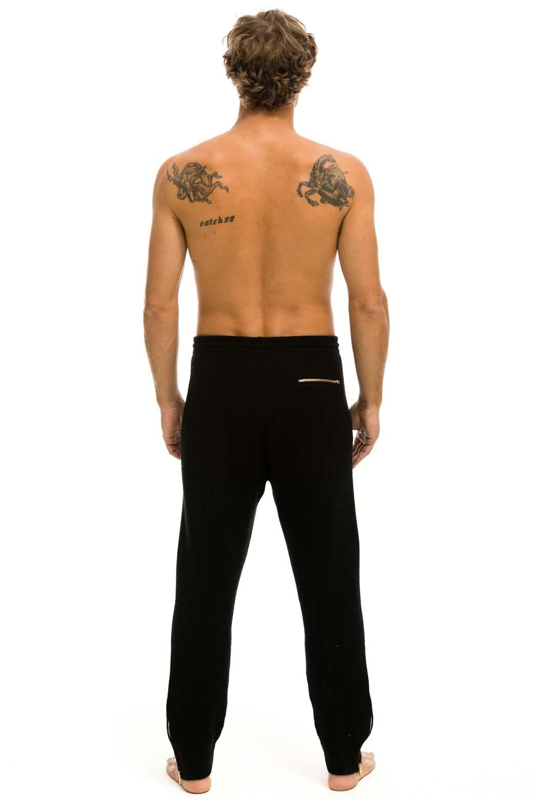 MEN'S VINTAGE CABIN CASHMERE SWEATER PANT	- BLACK Male Product Image
