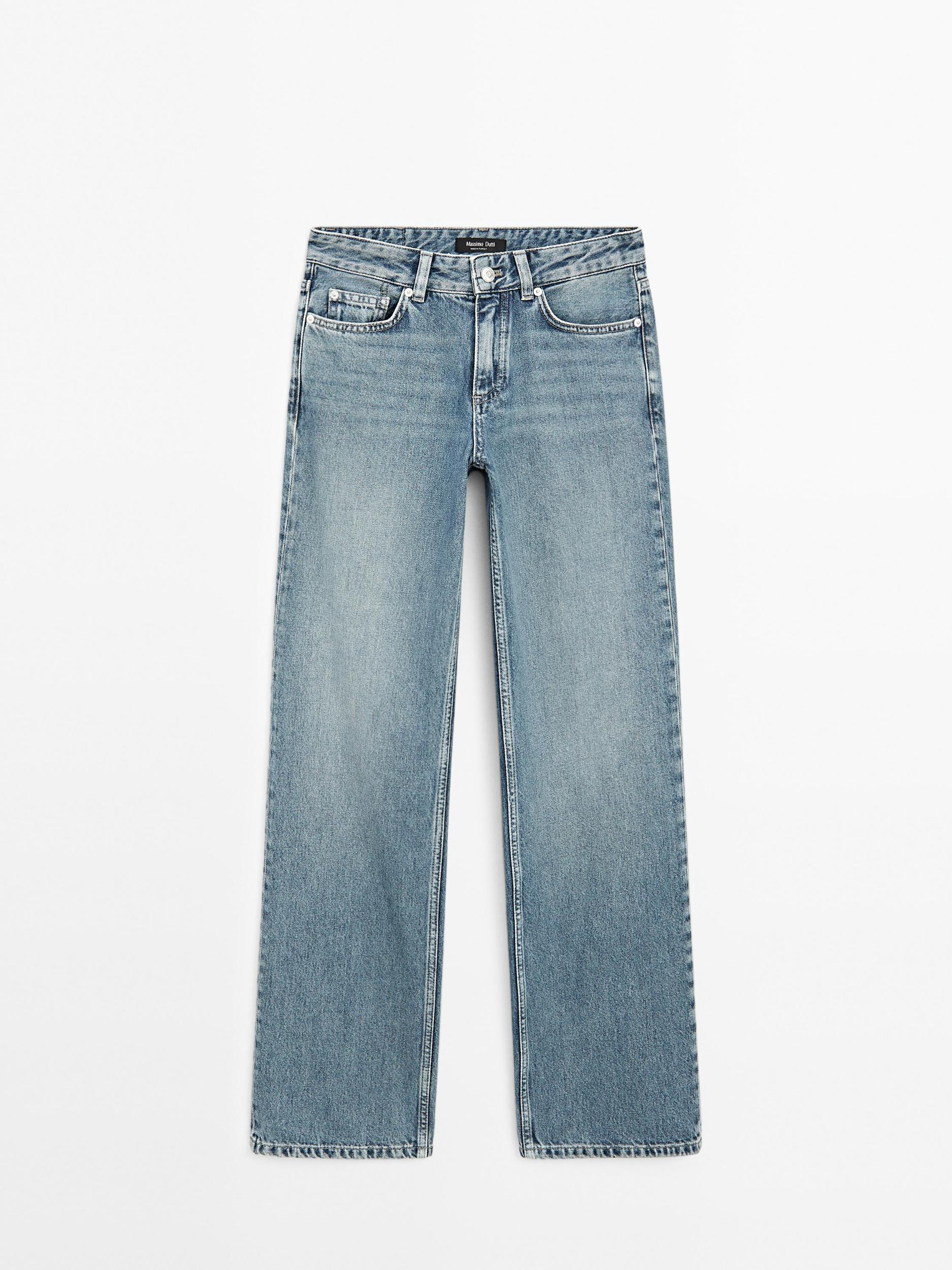 Low-rise straight-leg jeans Product Image