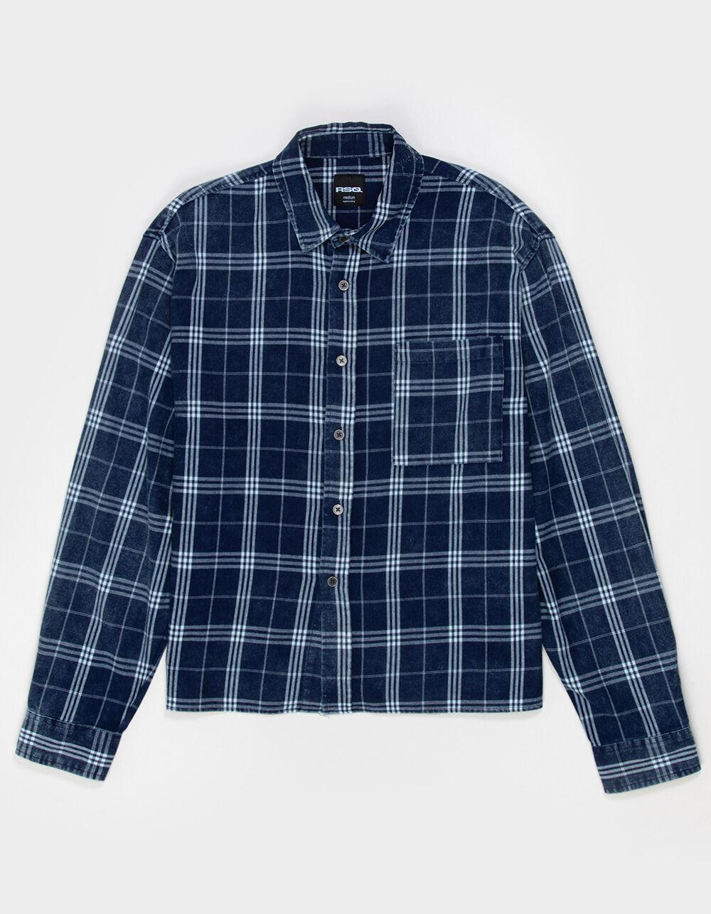 RSQ Mens Washed Flannel - NAVY Product Image