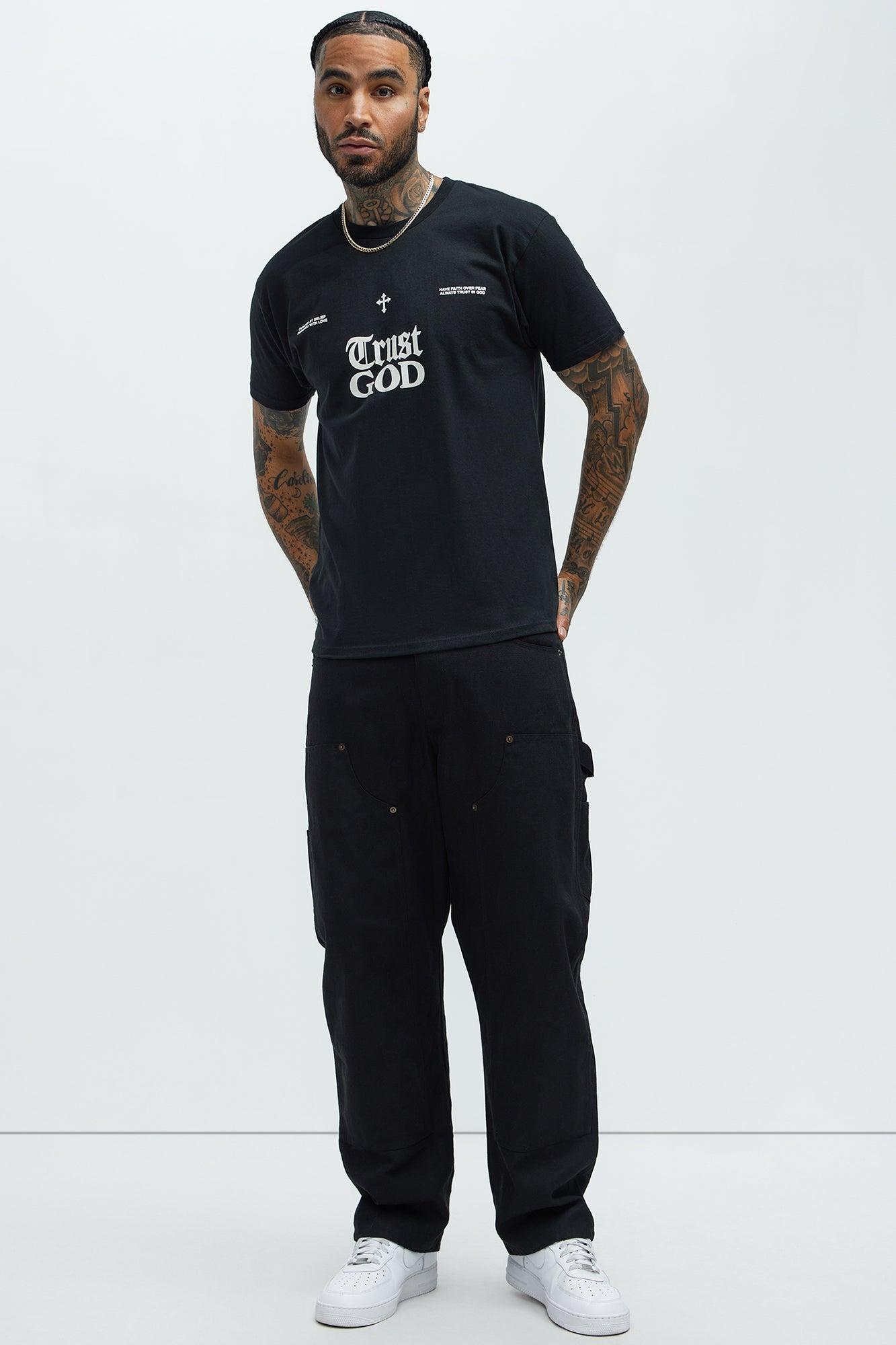Trust God Short Sleeve Tee - Black Product Image