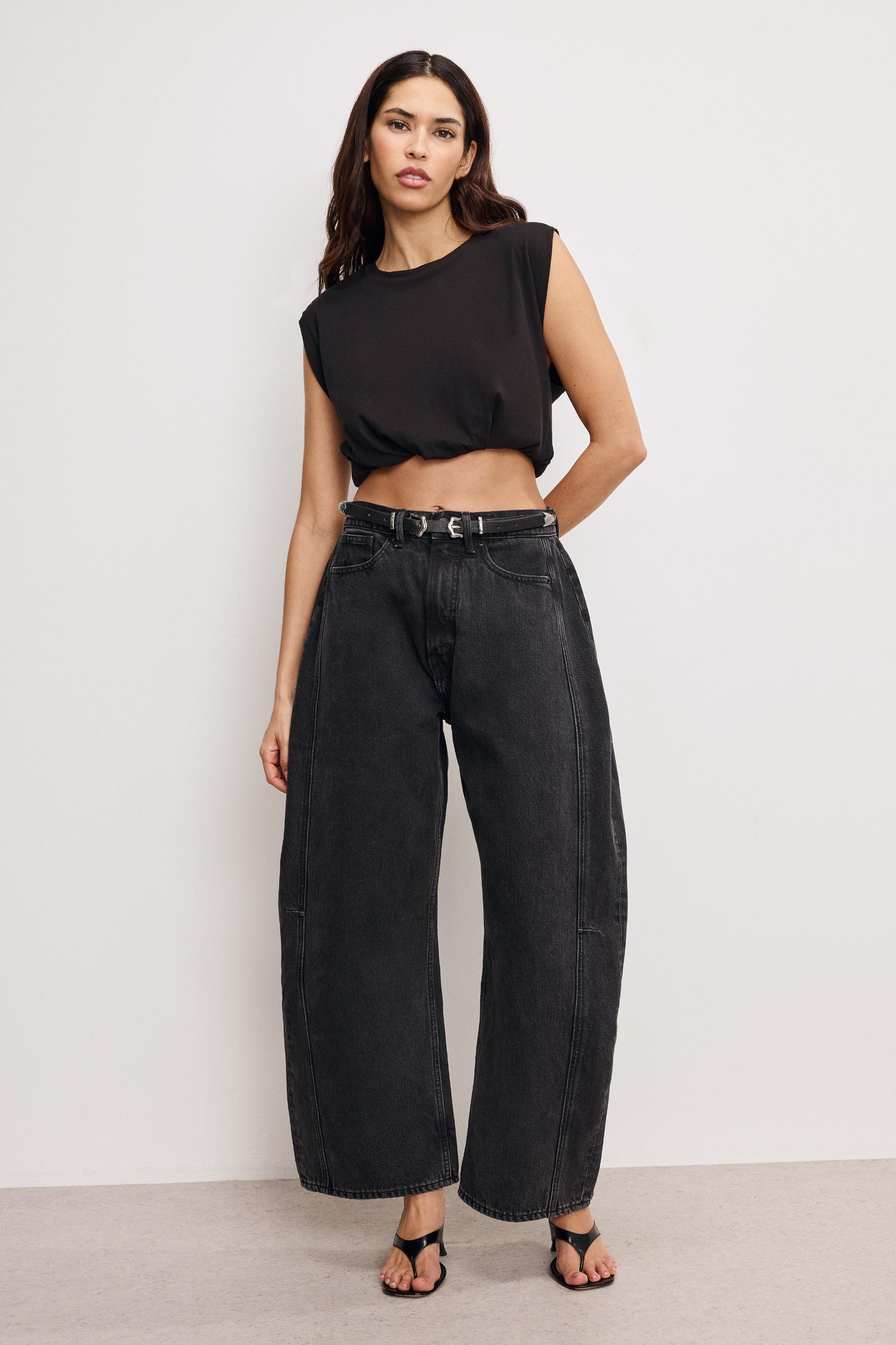 COTTON MUSCLE TEE | BLACK001 Product Image