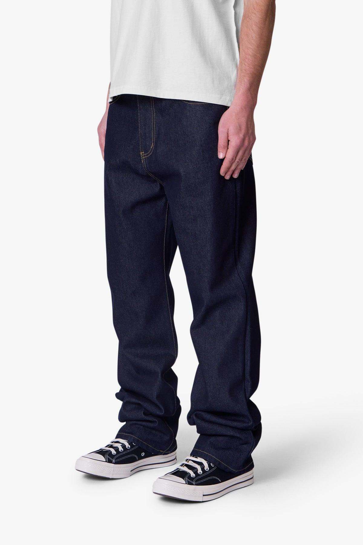 Raw Baggy Denim - Rinsed Indigo Product Image