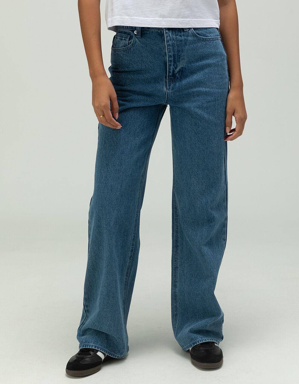 OBEY Errand High Waist 5-Pocket Womens Denim Jeans - DENIM Product Image