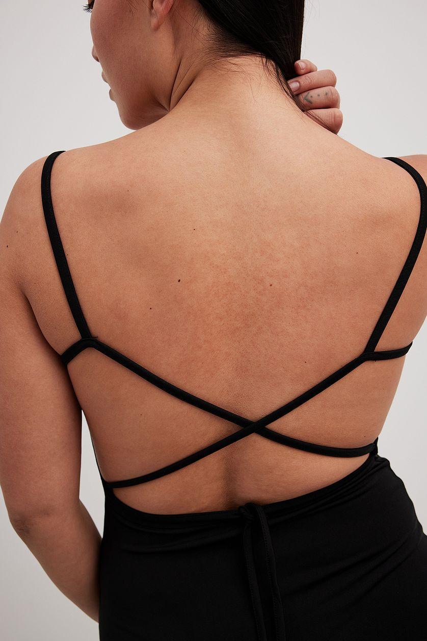 Cowl Neck Maxi Dress Black Product Image