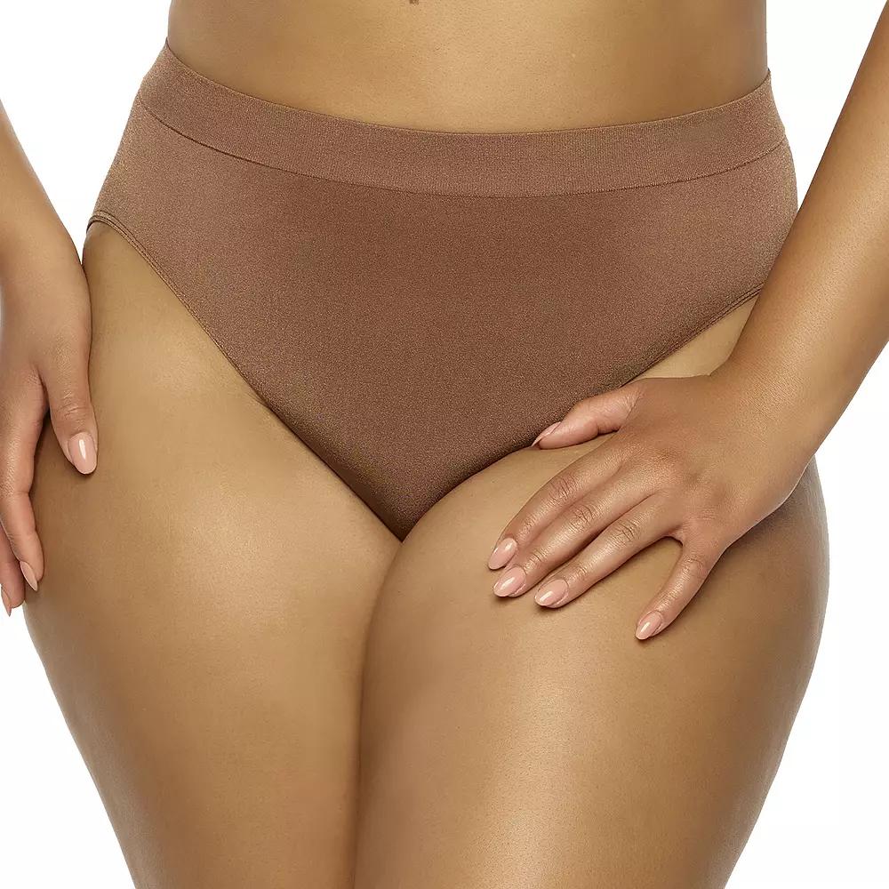 Plus Size Paramour by Felina Body Smooth Hi-Cut Brief Panty 645128, Women's, Size: Large, Cameo Pink Cmr Product Image