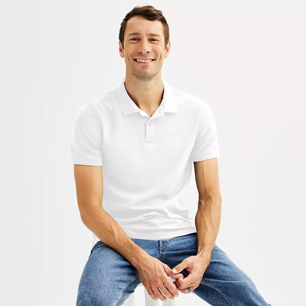 Men's Sonoma Goods For Life® Adaptive Easy Dressing Pique Polo,  Product Image