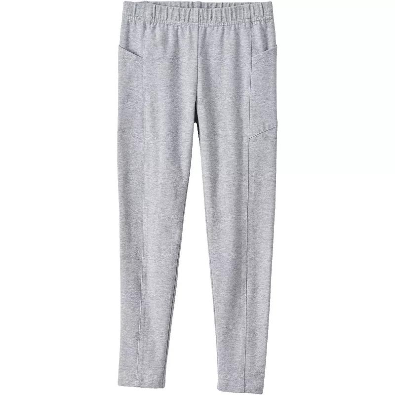 Lands' End Girls Tough Cotton Ankle Legging with Pockets Product Image