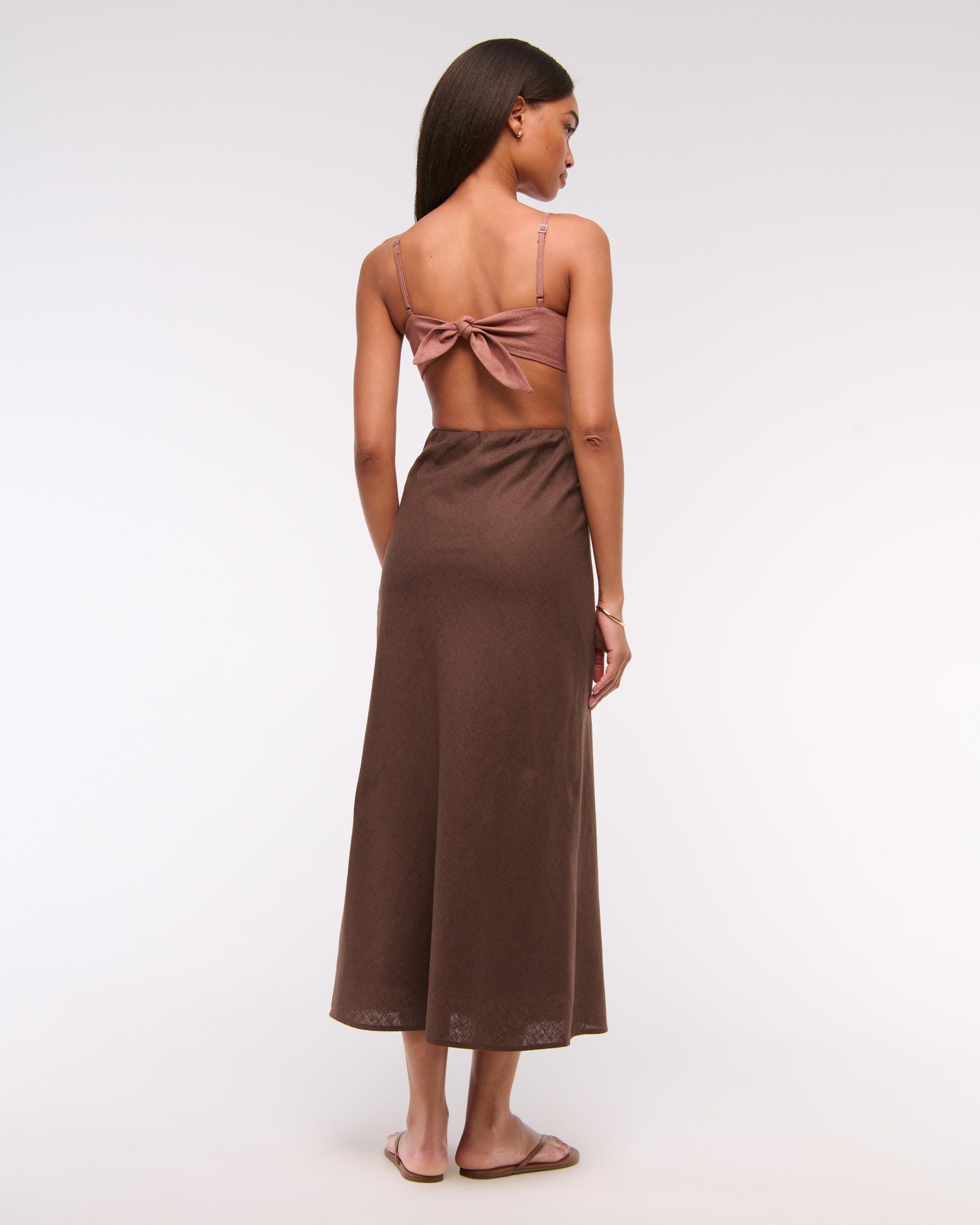 The A&F Julia Slip Cutout Maxi Dress Product Image