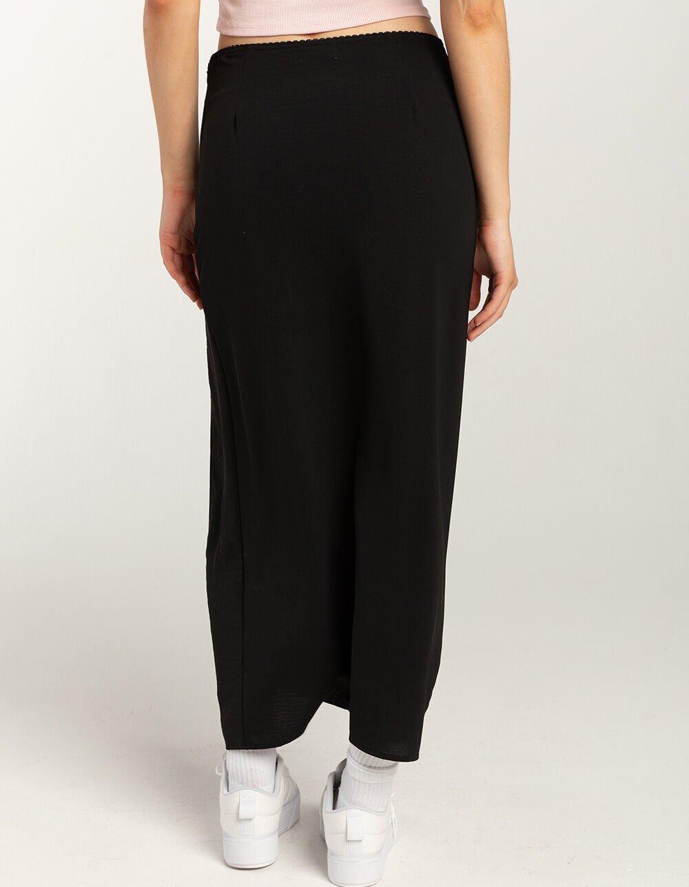 FULL TILT Low Rise Womens Maxi Skirt - BLACK Product Image