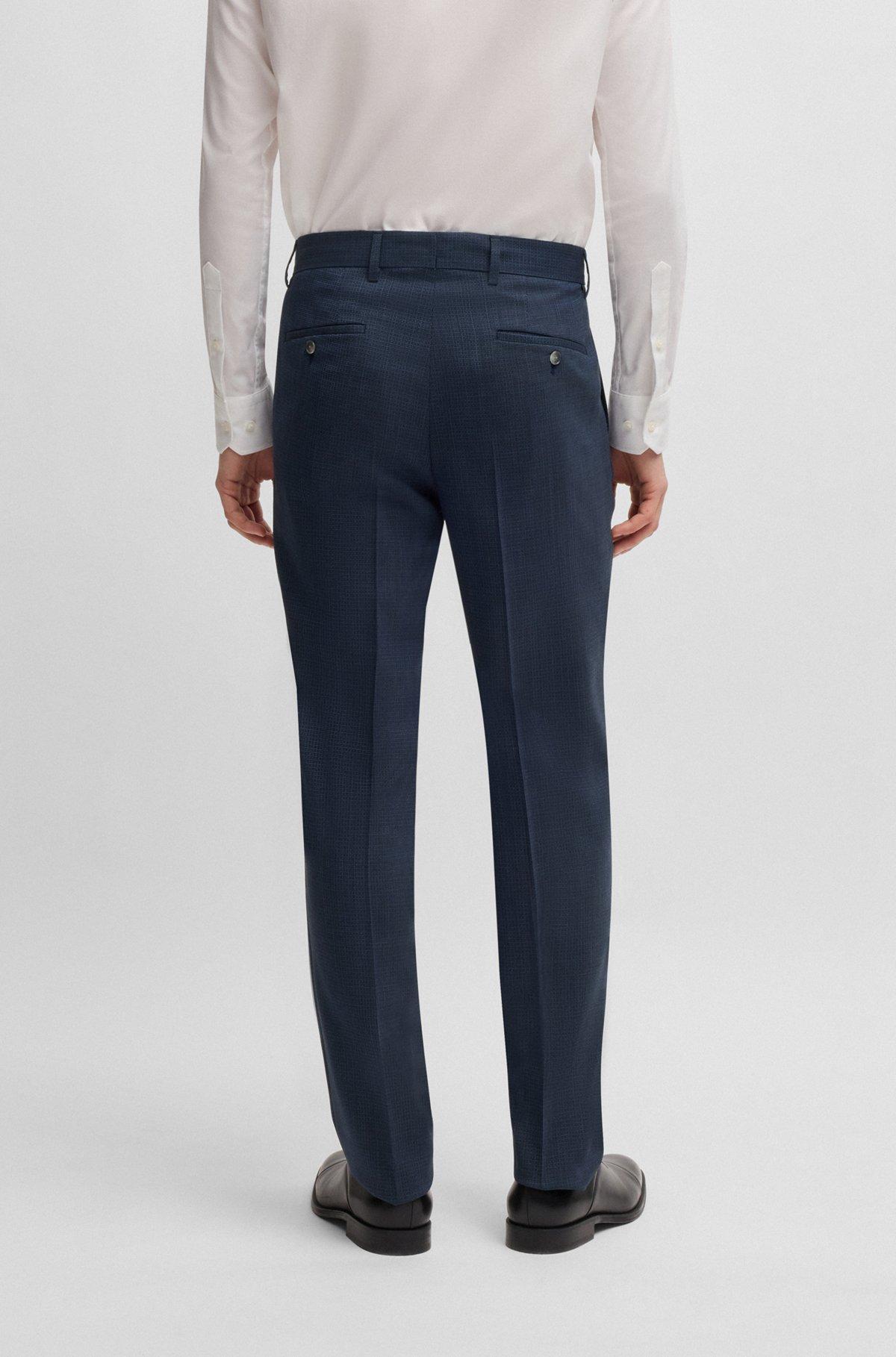 BOSS - Slim-fit suit in stretch cloth - Dark Blue Product Image