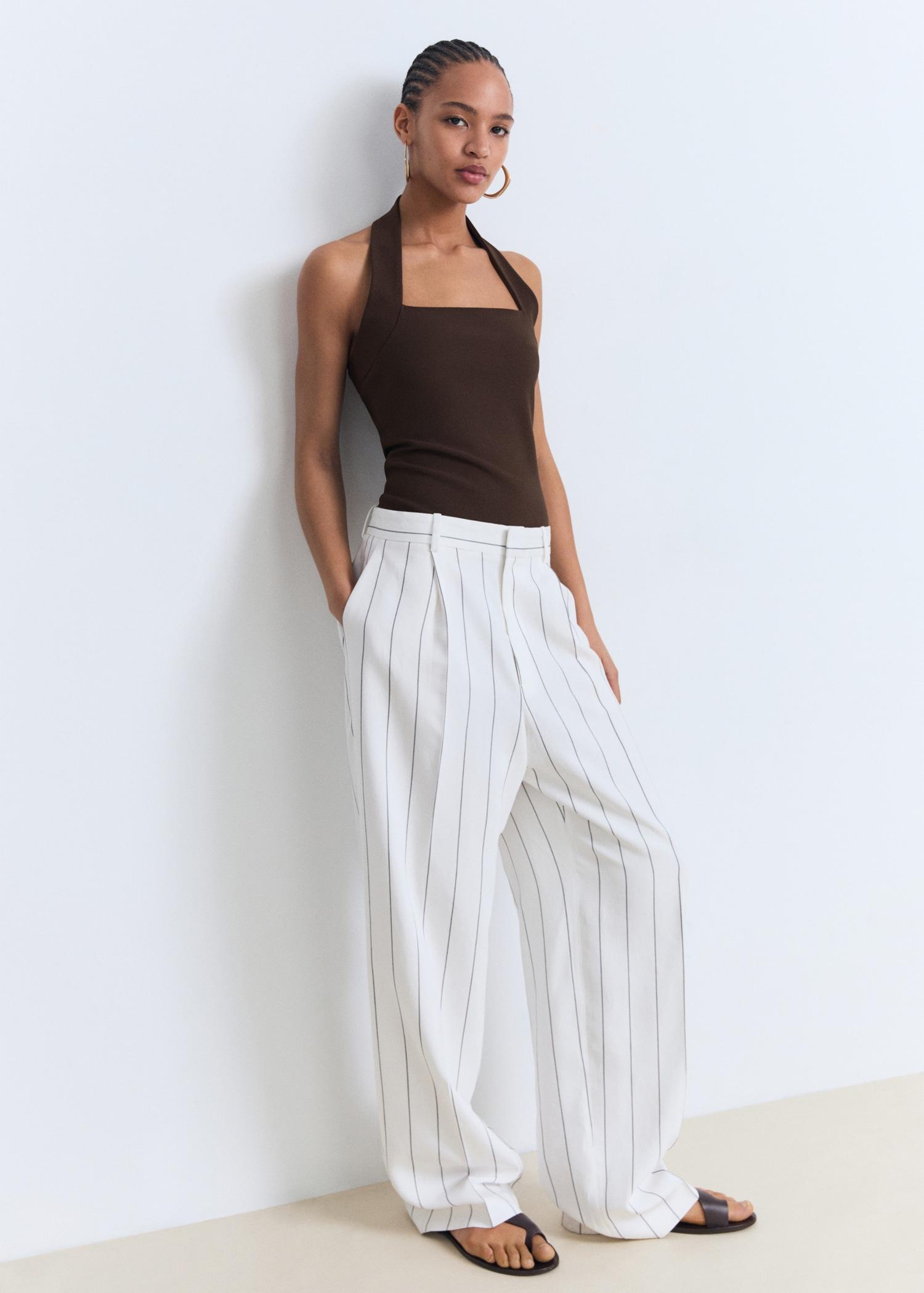 Halter-neck top - Women | MANGO USA Product Image