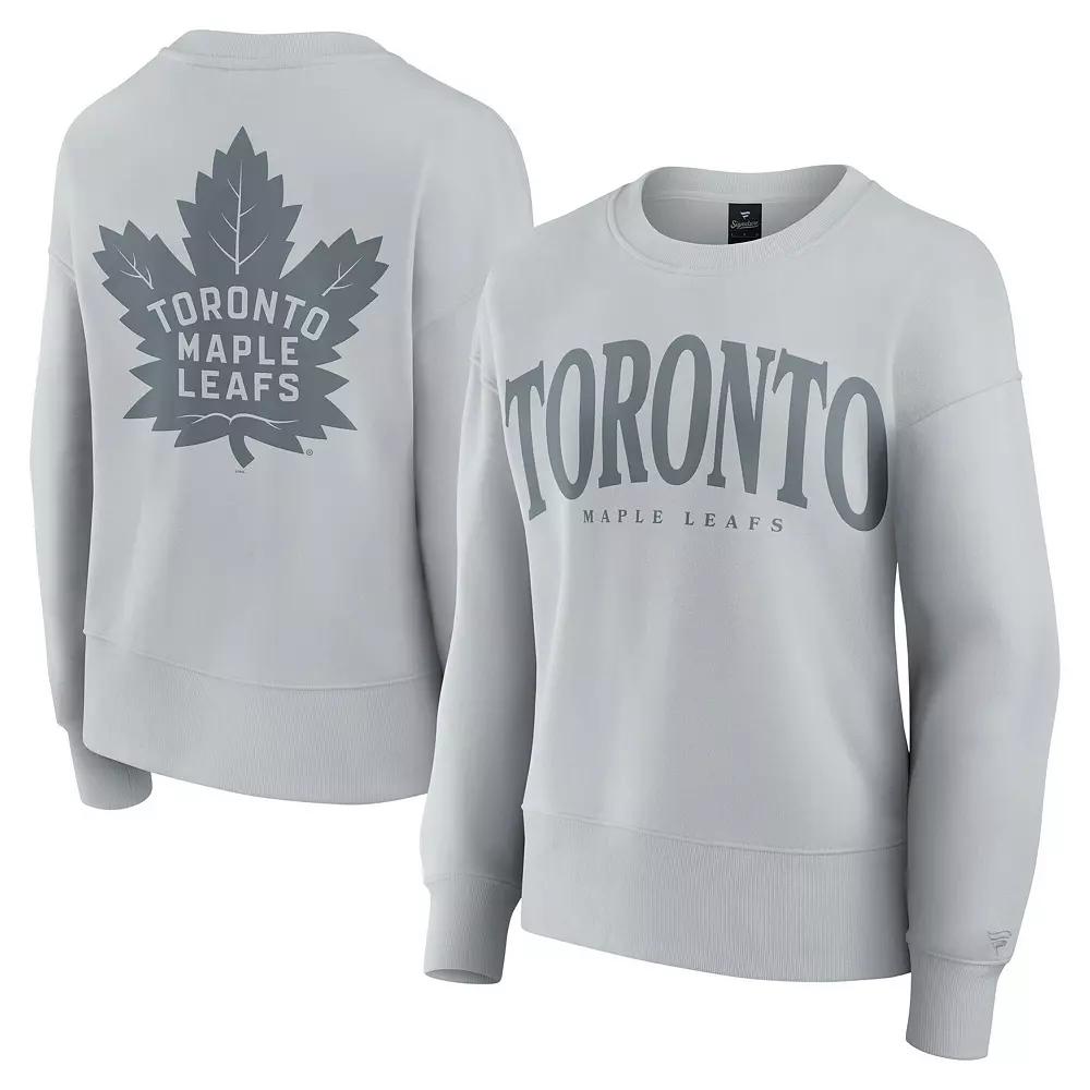 Women's Fanatics Gray Toronto Maple Leafs Elements Flow Pullover Sweatshirt,  Product Image
