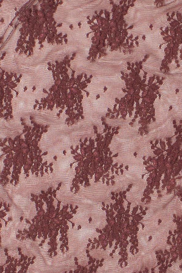 Floral Lace Mesh Mock Neck Top Product Image