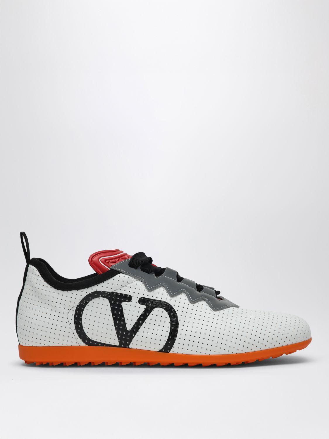 VALENTINO GARAVANI Chromathon Low-top Sneakers In Perforated Leather In Multi Product Image