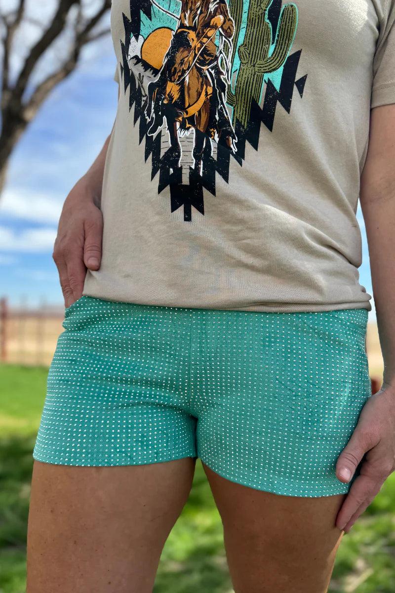 Sterling Kreek Jitterbug Turquoise Shorts Product Image