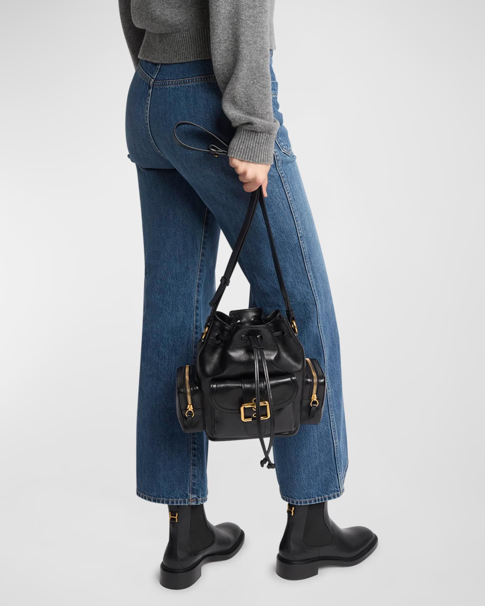 Camera Bucket Crossbody Bag in Shiny Calfskin  Product Image