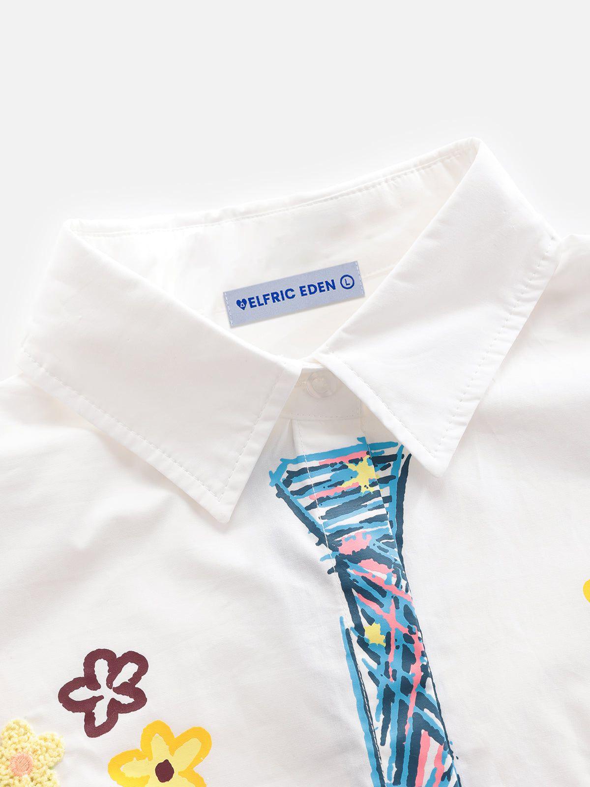 Aelfric Eden Graffiti Necktie Short Sleeve Shirt Product Image