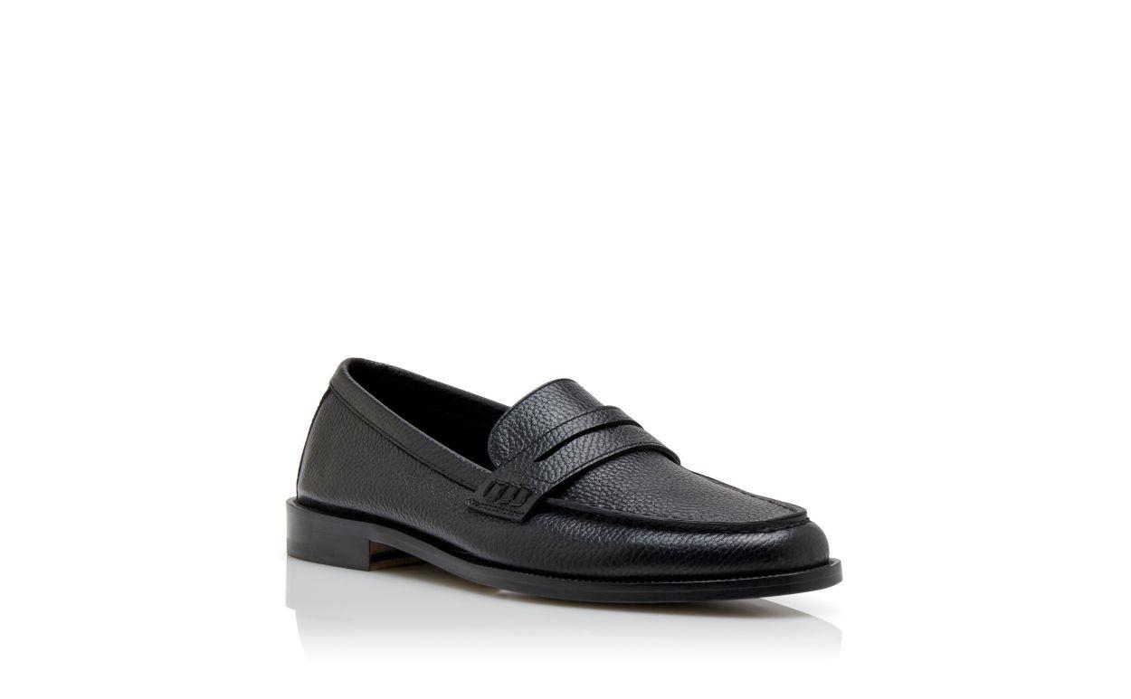 PERRY Black Calf Leather Penny Loafers Product Image