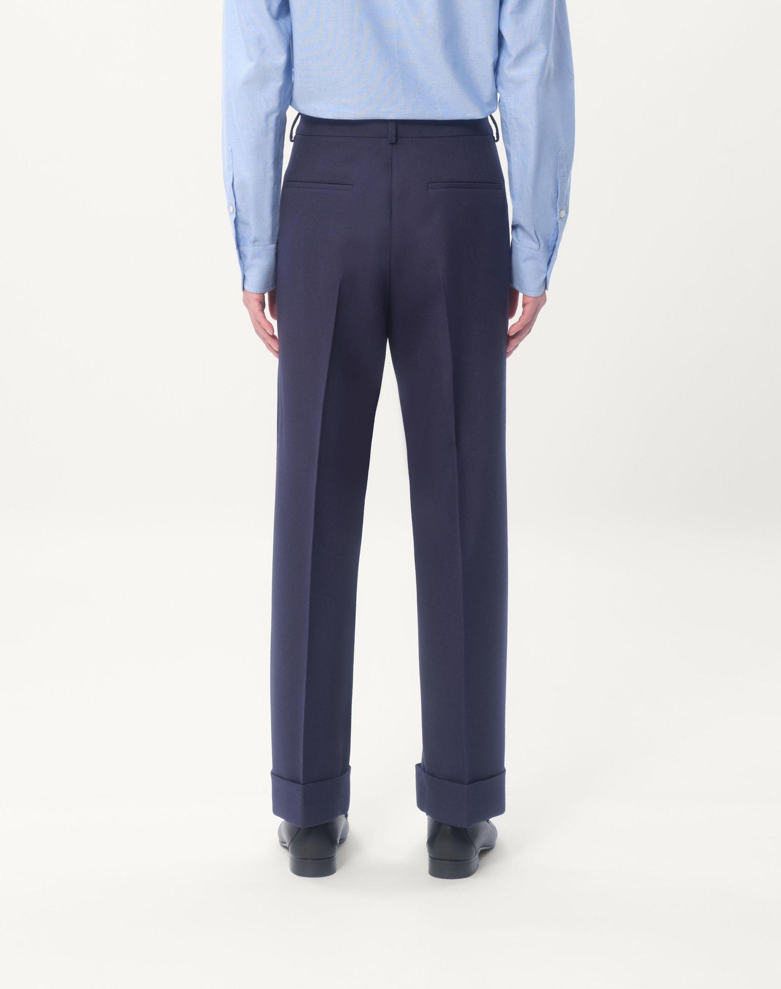 Wool Gabardine Pants With Turn-Ups Product Image