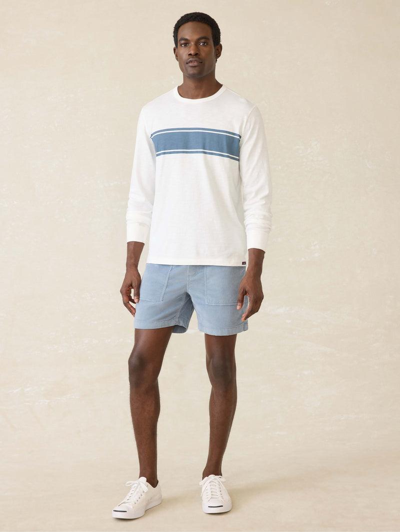 Long-Sleeve Sunwashed Tee - White Surf Stripe Product Image