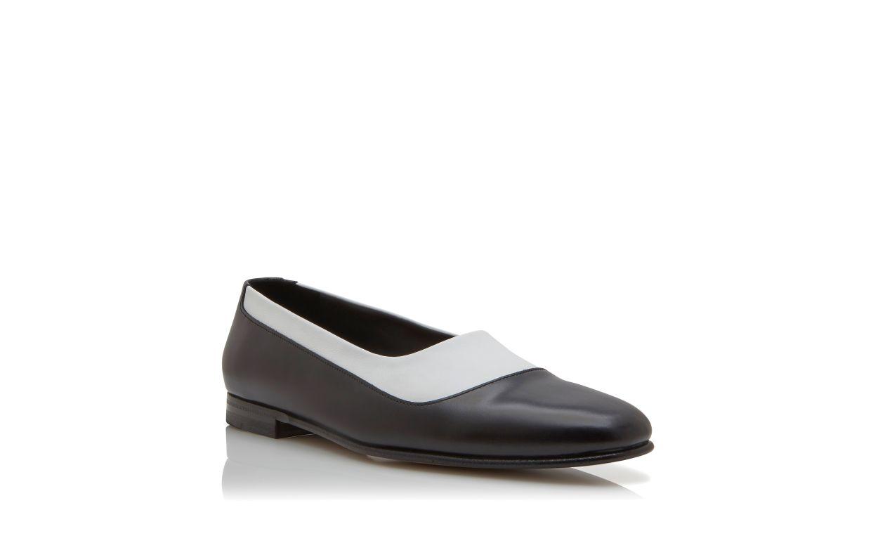 LARCH Black and White Calf Leather Loafers Product Image