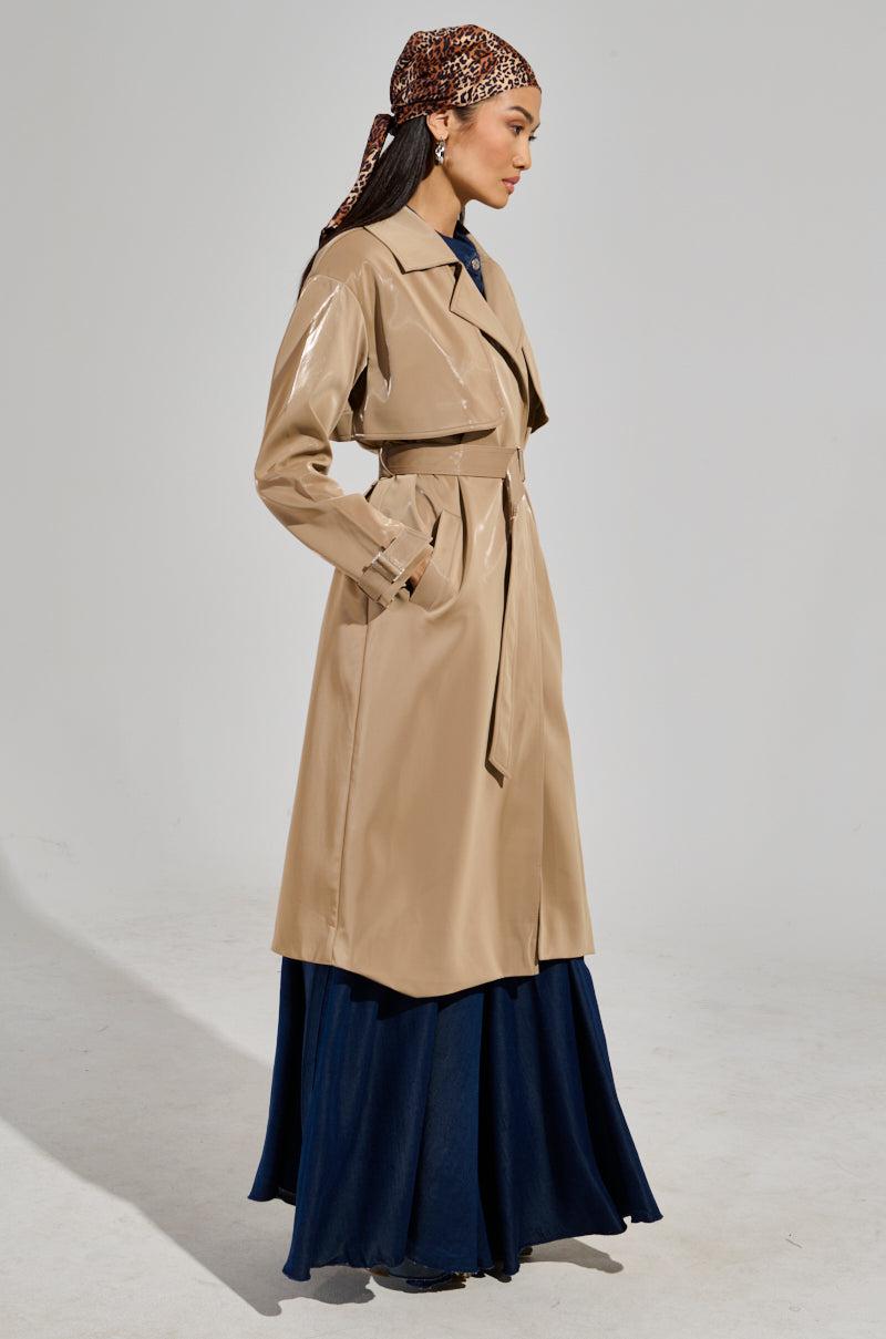 LEAH LO LIQUID VELVET TRENCH Product Image