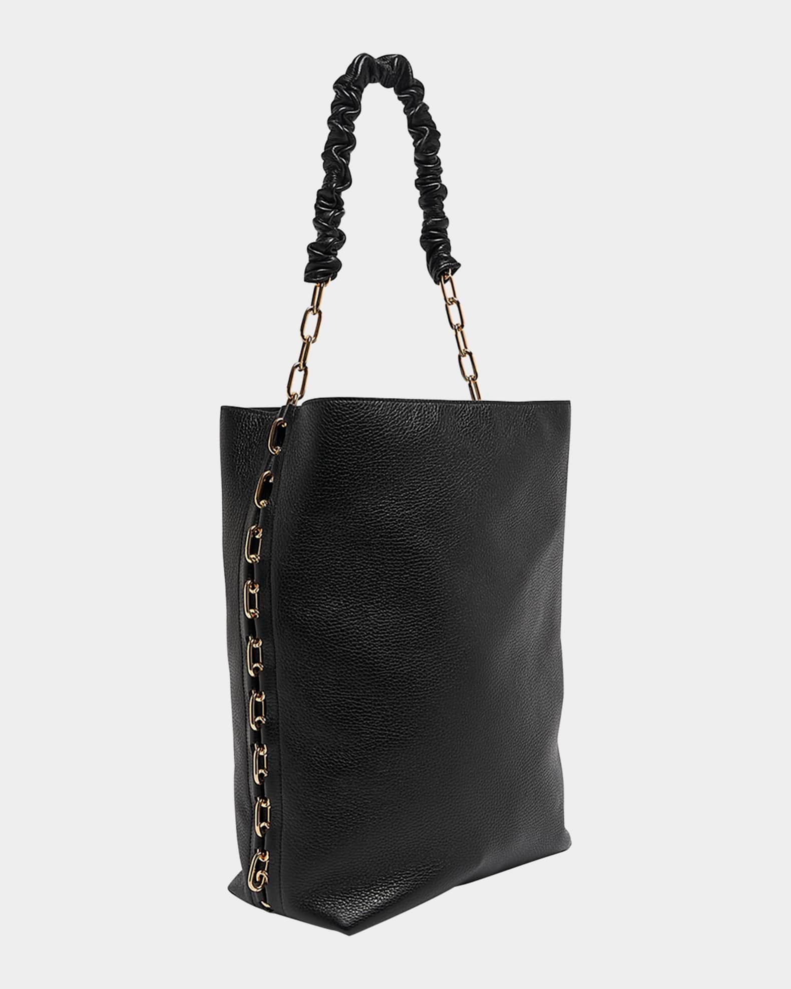 Chain Leather Tote Bag Product Image