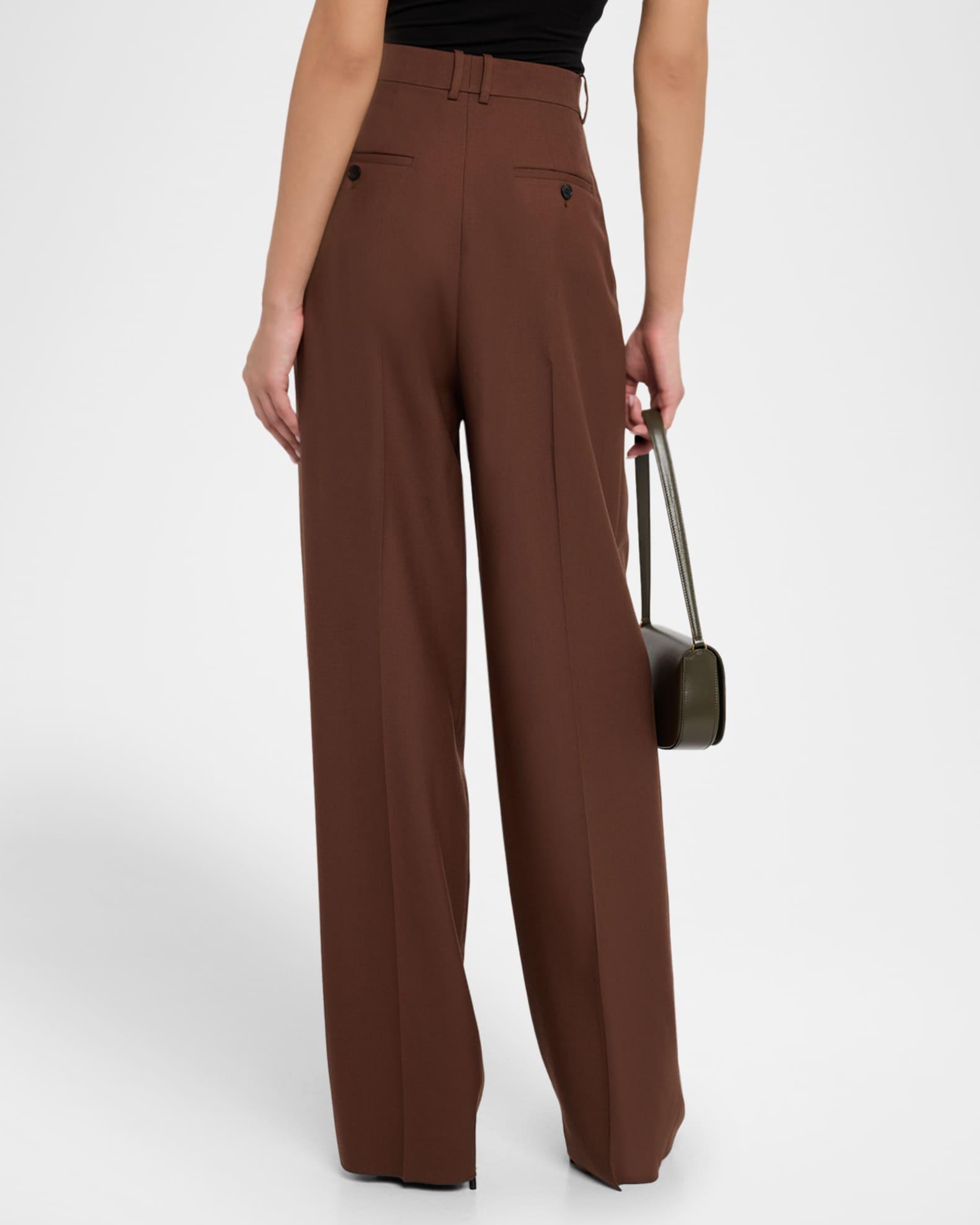 Double-Pleated Straight-Leg Trousers Product Image