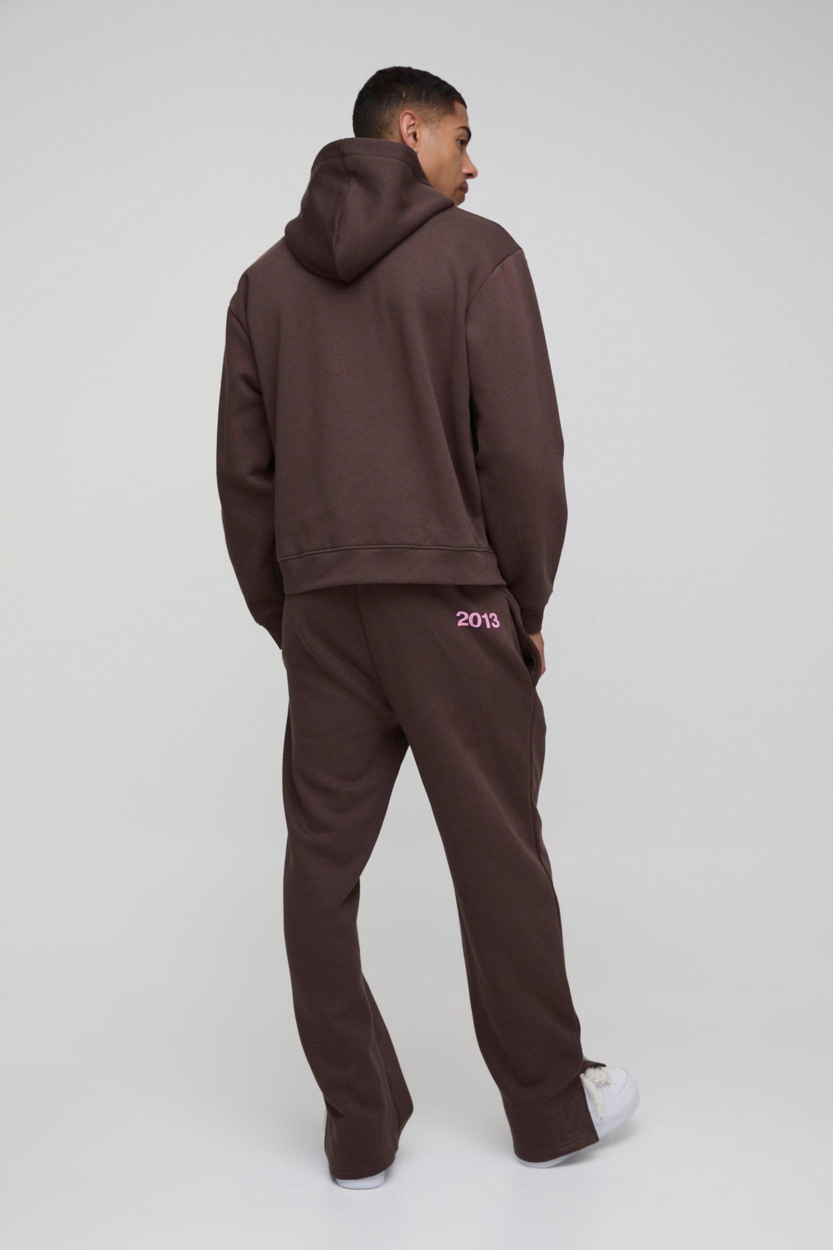 Oversized Homme Zip Hooded Split Hem Tracksuit | boohooMAN USA Product Image