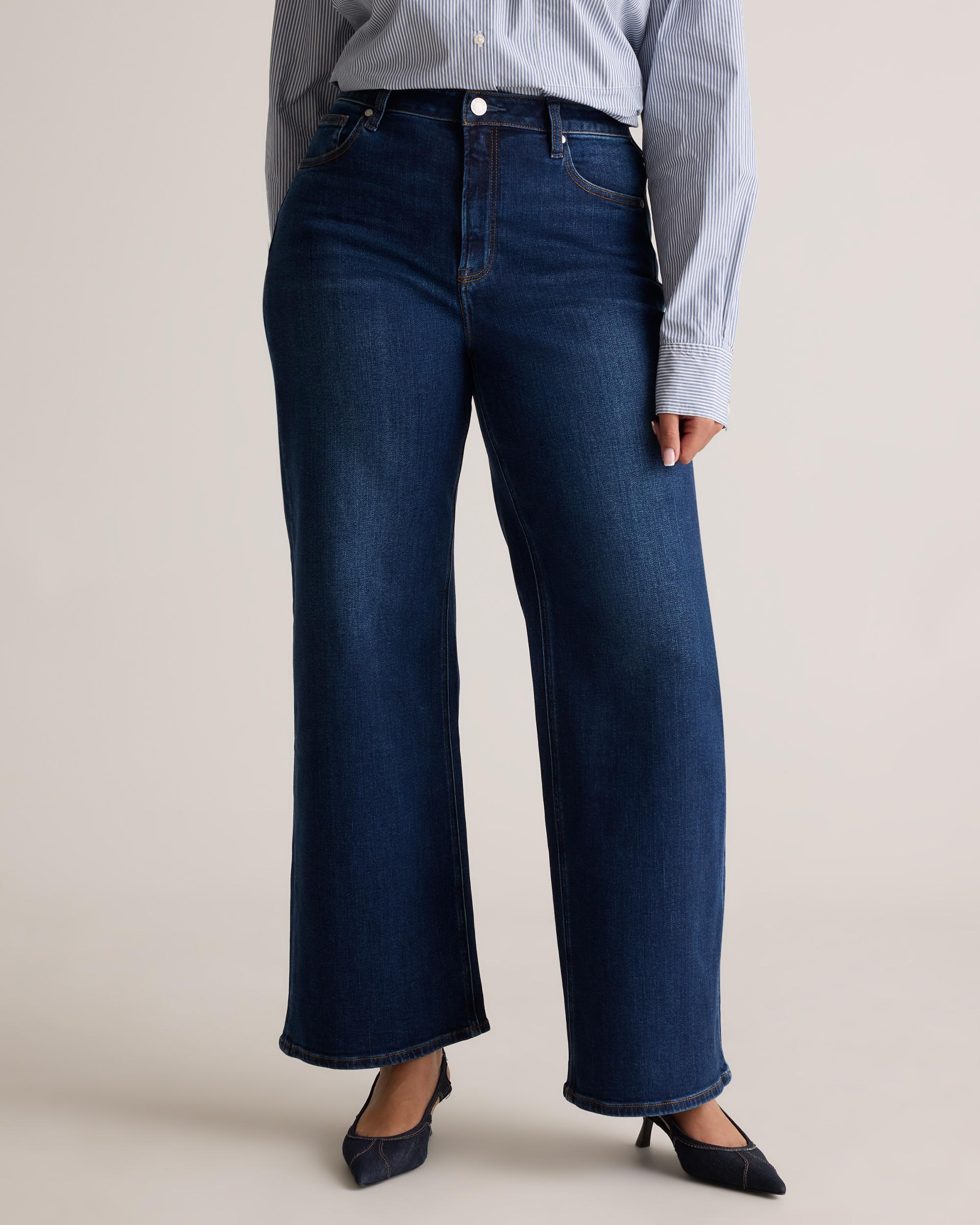 Quince | Women's Bella Stretch Wide Leg Jeans Organic Cotton Product Image