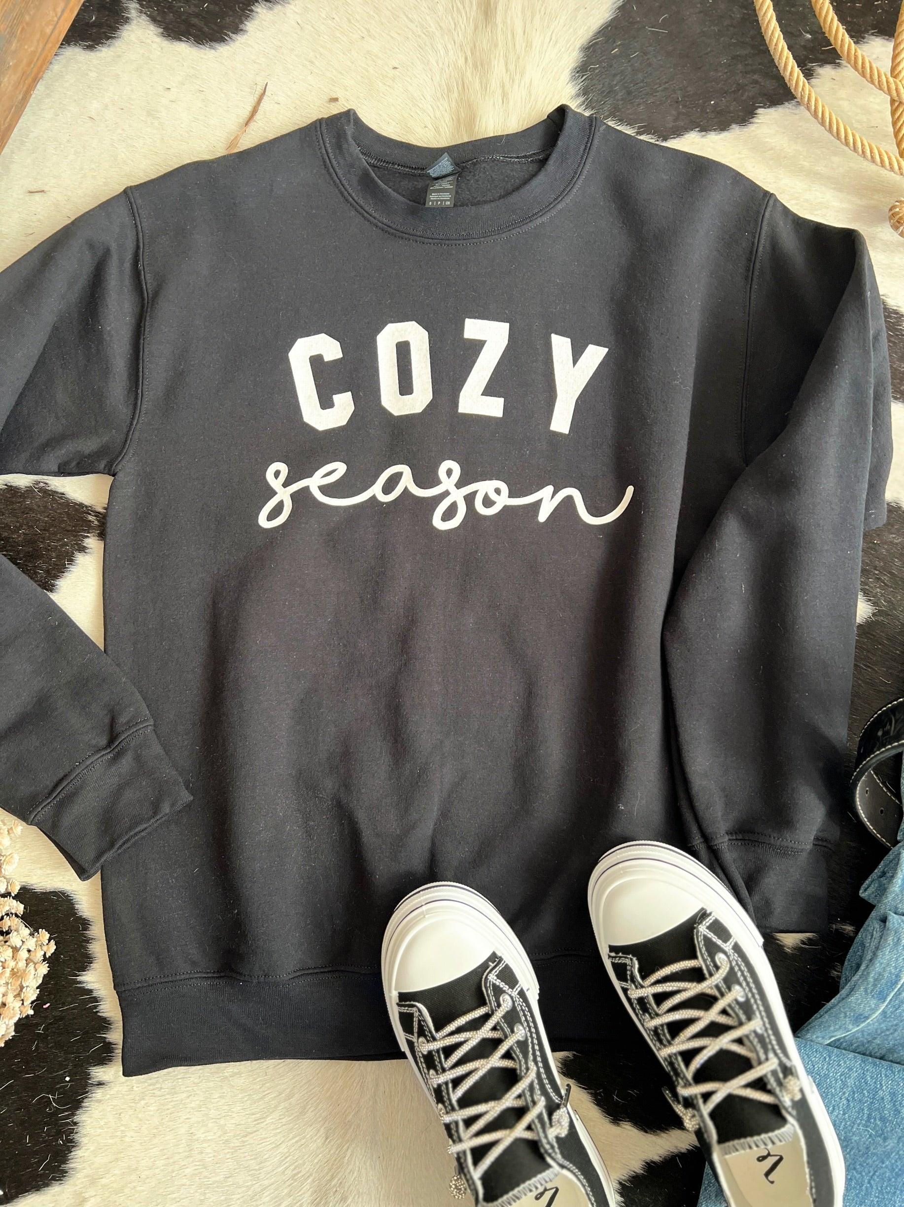 Cozy Season Graphic Crew Neck Sweatshirt - 3 Colors* Product Image