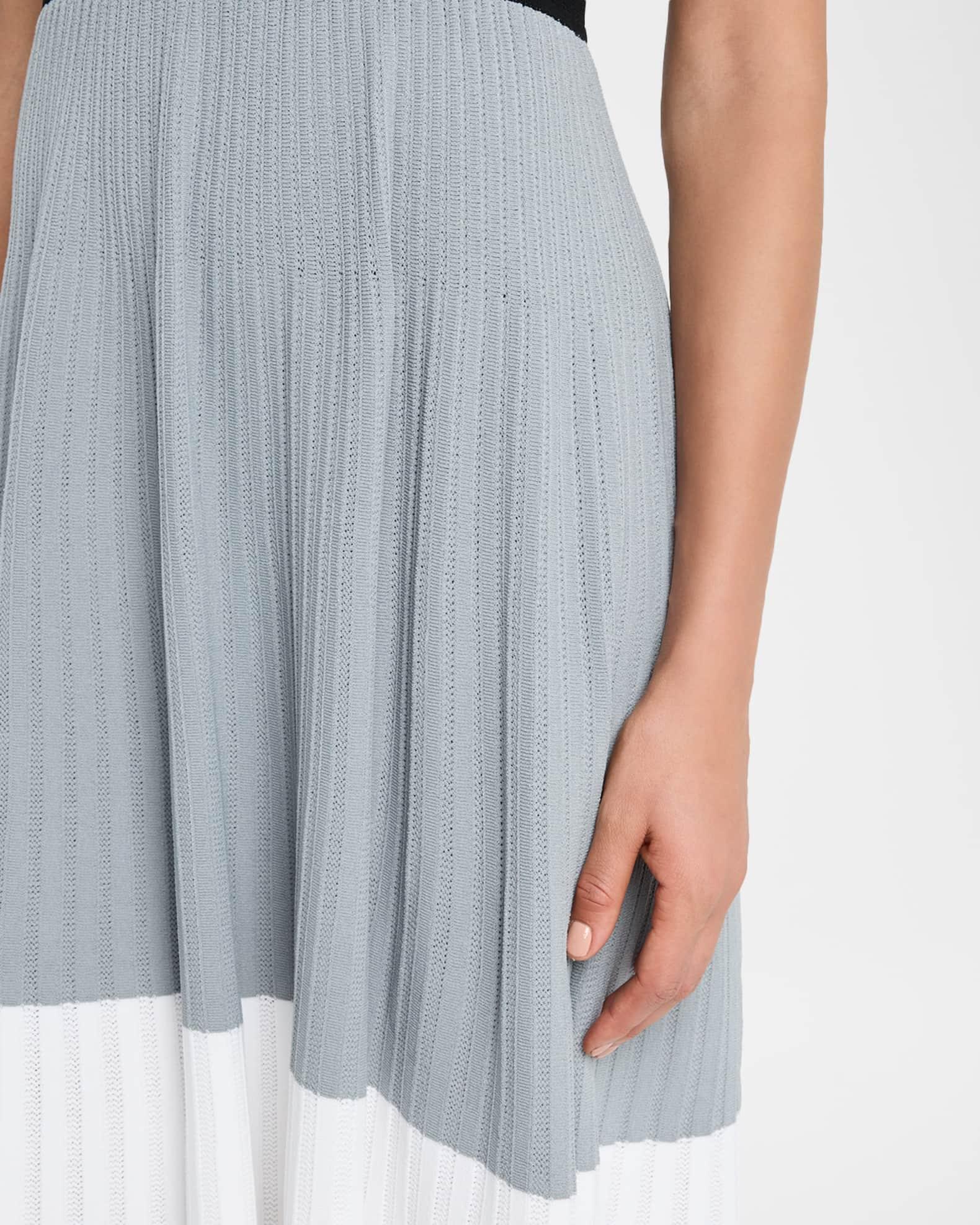 Color Block Square-Neck Midi Dress Product Image