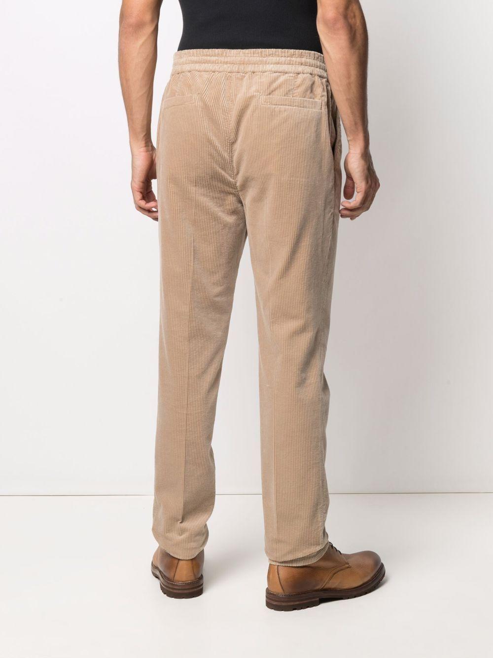 pleated drop-crotch corduroy trousers Product Image
