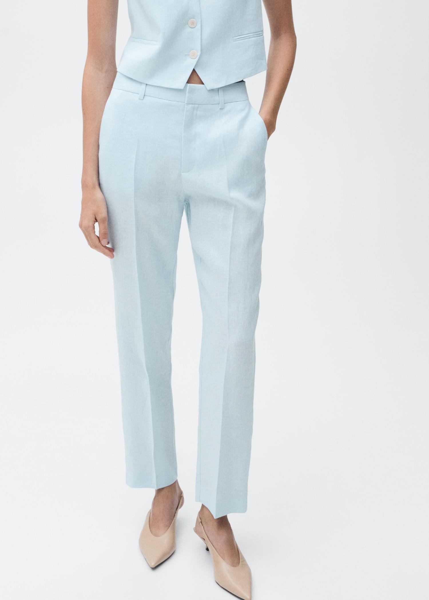 Linen suit trousers - Women | MANGO USA Product Image