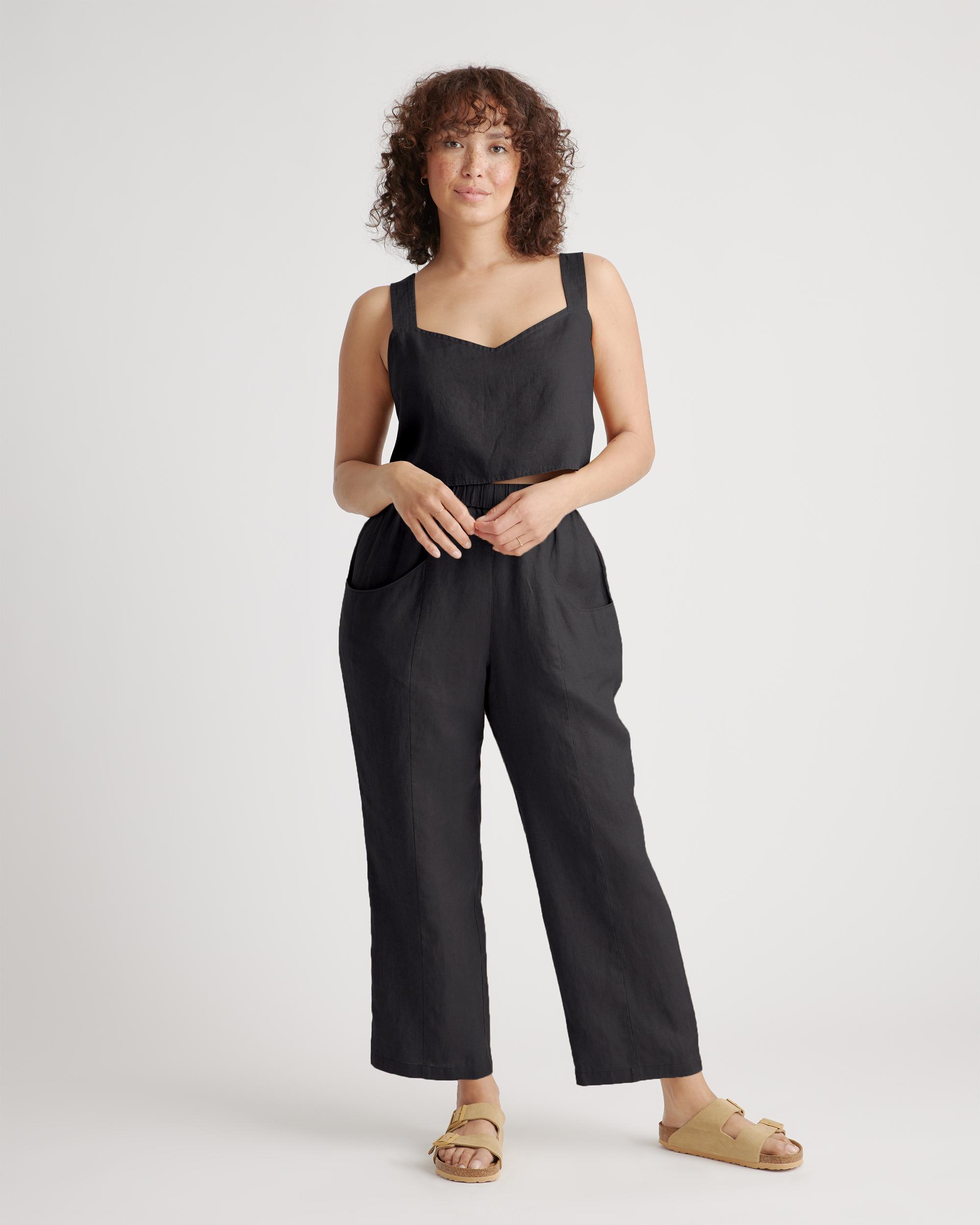 Quince | Women's 100% European Linen Tapered Ankle Pants Product Image