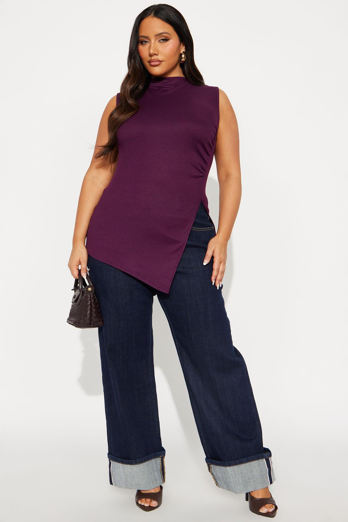 Harmony Sleeveless Top - Plum Female Product Image