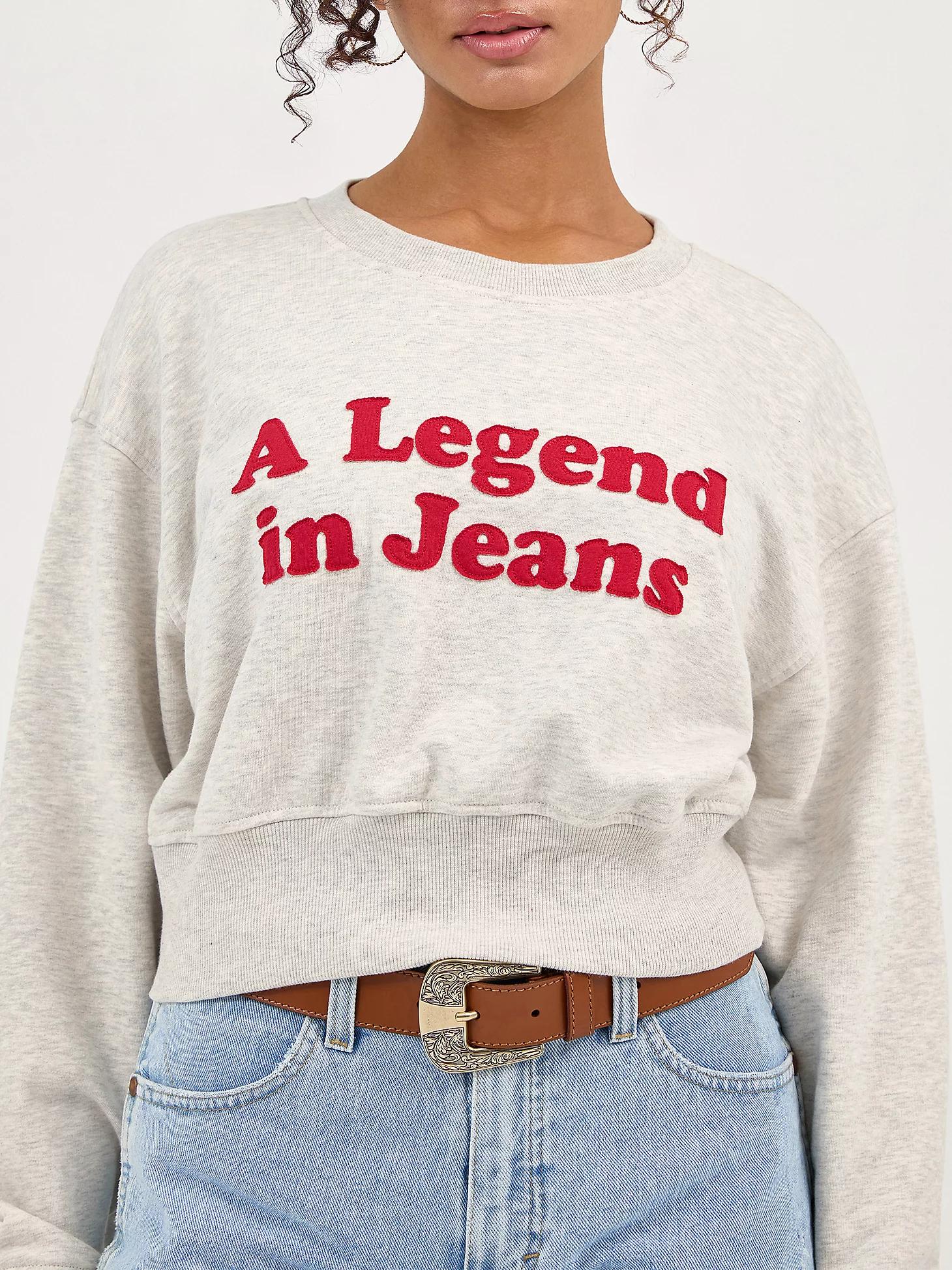 Women's Relaxed Crop Sweatshirt in Vintage Product Image