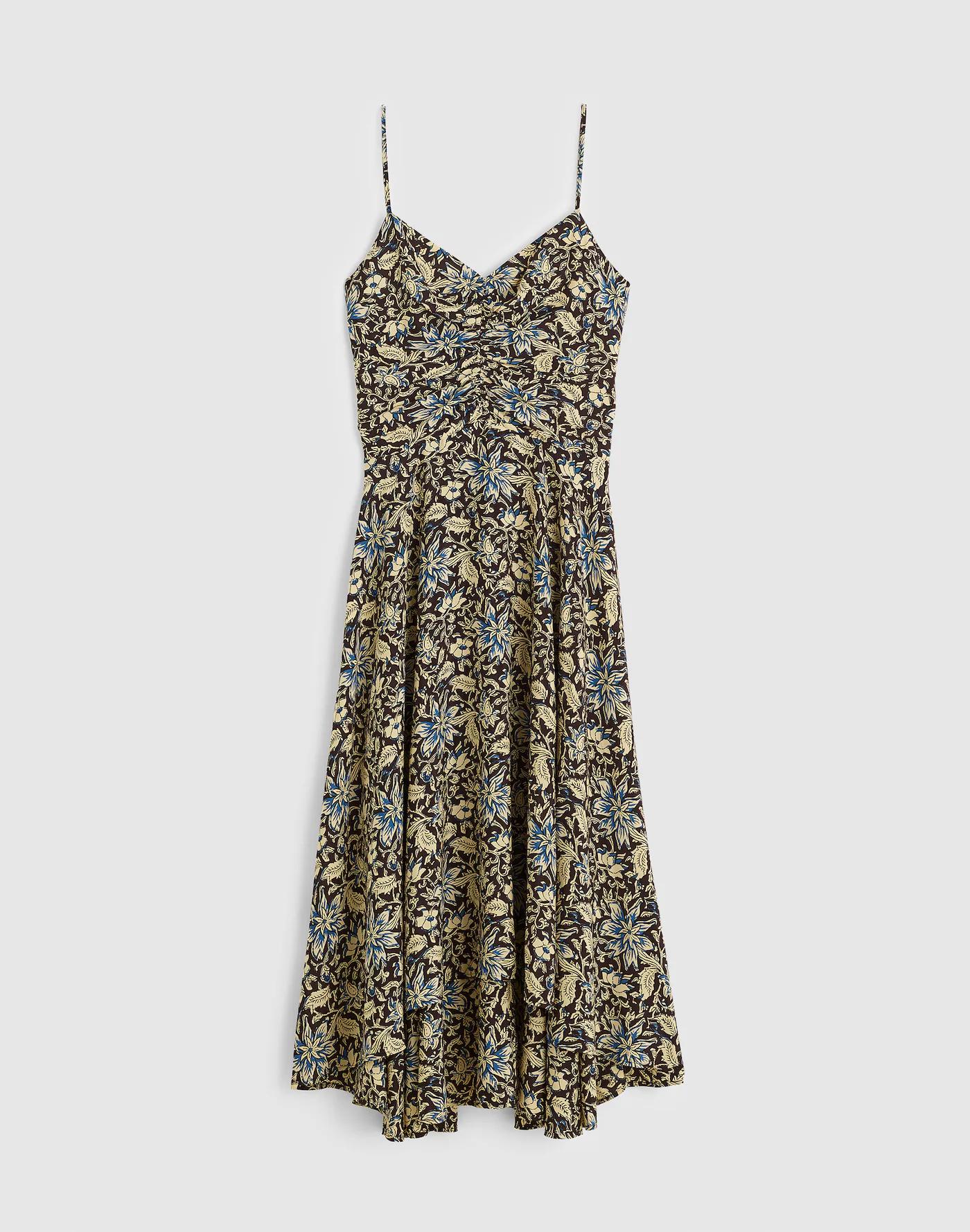 Ruched High-Low Slip Dress Product Image