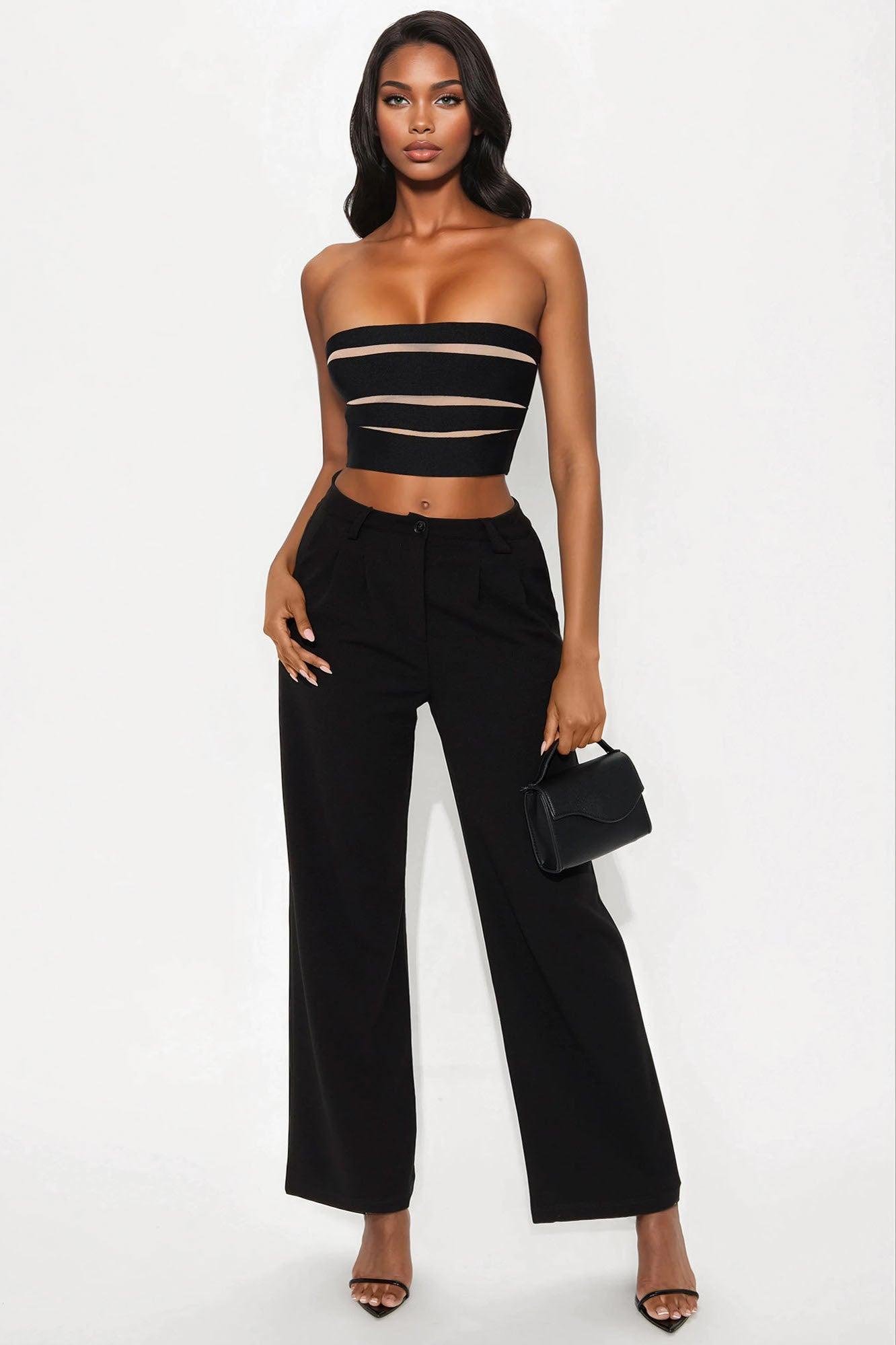 Ravina Bandage Tube Top - Black Female Product Image