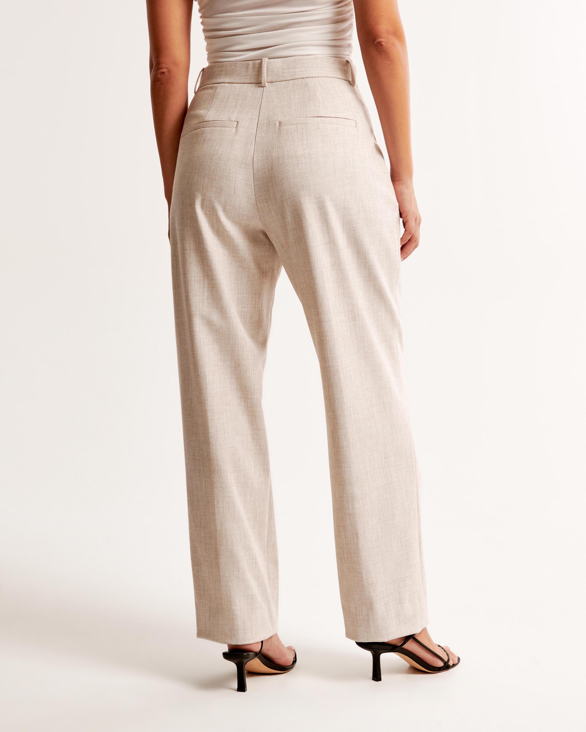 Curve Love A&F Quinn Tailored Straight Pant Product Image