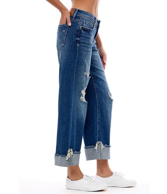 Hidden Jeans Logan Distressed Cuffed Jeans Product Image