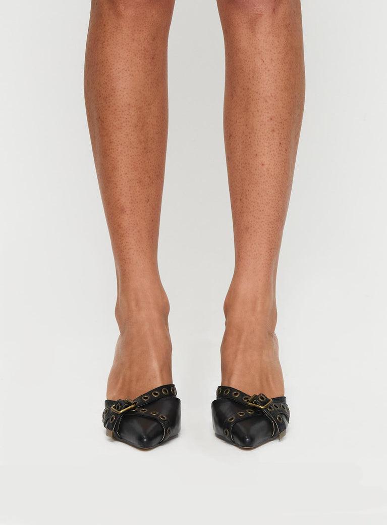 Compelling Pointed Toe Heels Black Product Image