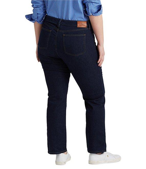 Lauren Ralph Lauren Plus Size Premier Stretch Denim Straight Leg Jeans Product Image