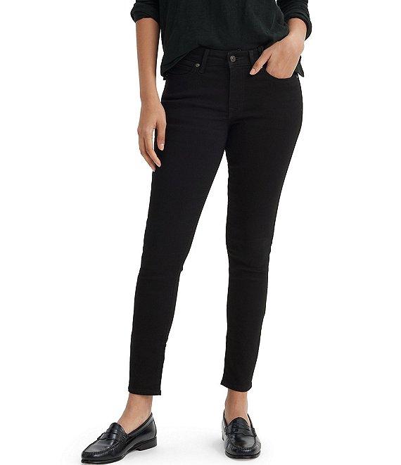 Levi's® 711 Mid Rise Black Skinny Jeans Product Image