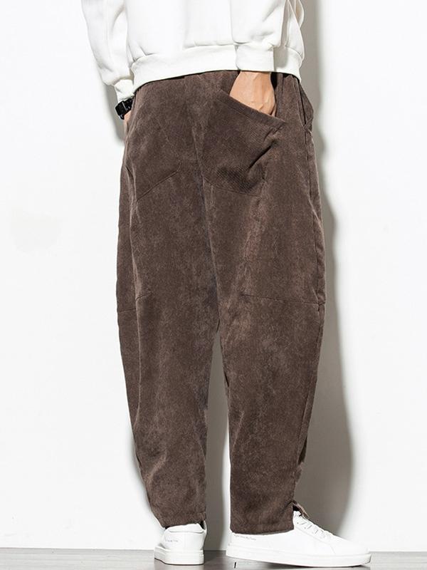Men's Solid Slit Drawstring Sweatpants Product Image
