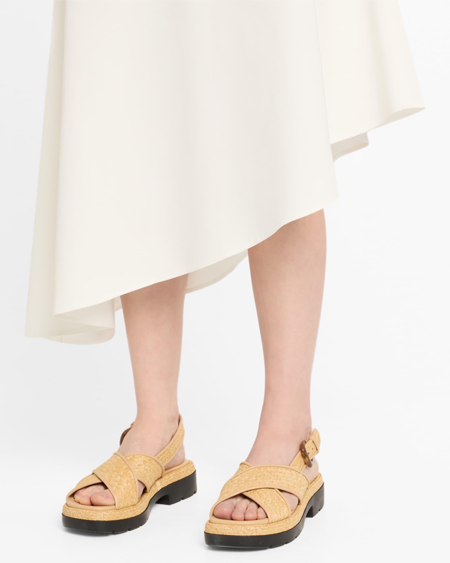 Helena Raffia Lug-Sole Sandals Product Image