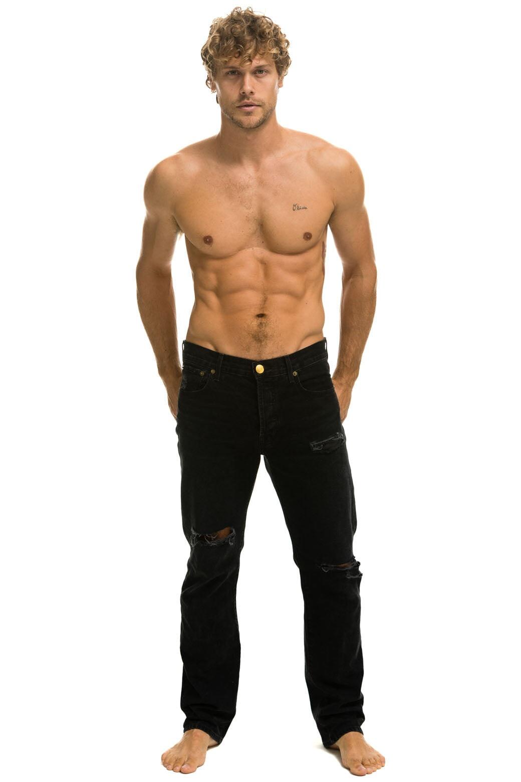 MEN'S CLASSIC STRAIGHT LEG DENIM JEAN - VINTAGE BLACK Male Product Image