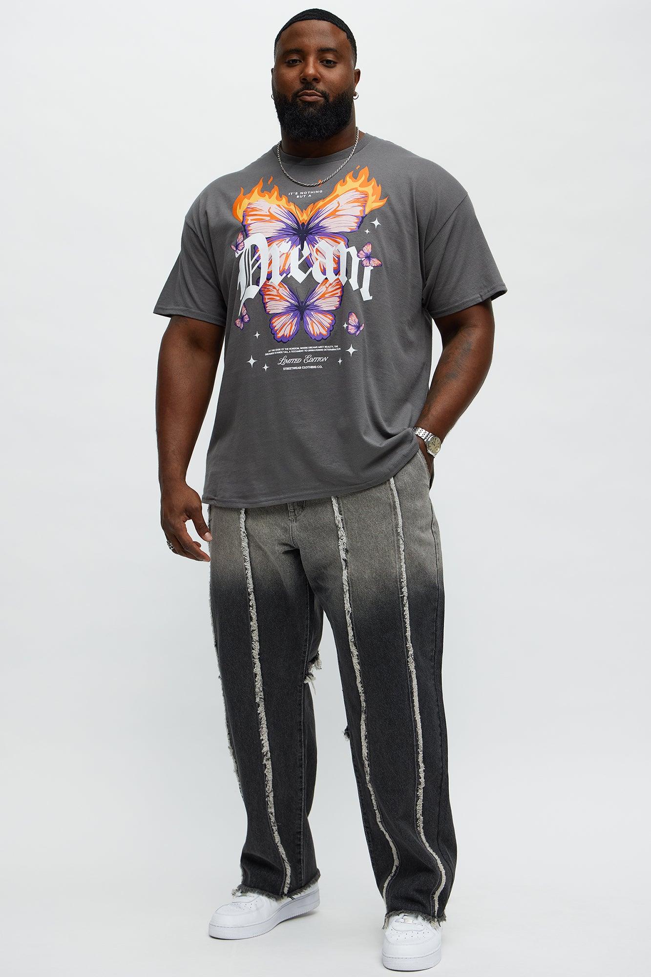 Dreams Aflame Short Sleeve Tee - Charcoal Product Image